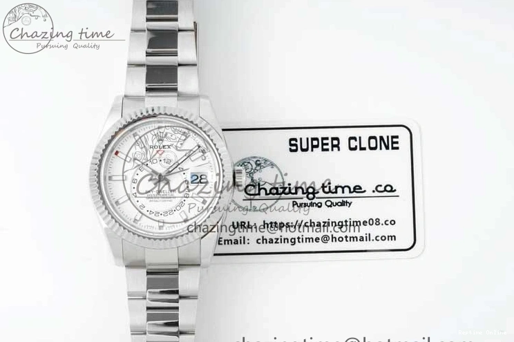 0124 Unisex Skydweller SS Noob Best Edition White Dial on SS Oyster Bracelet A23J 2288